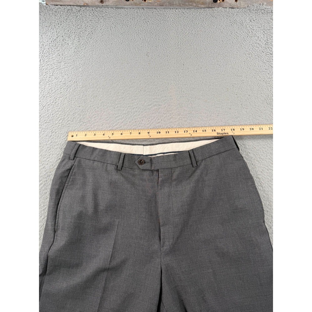 Brooks Brothers Loro Piana Dress Pants Men's 36x28 Gray Wool Cuffed Flat Front - Picture 6 of 11